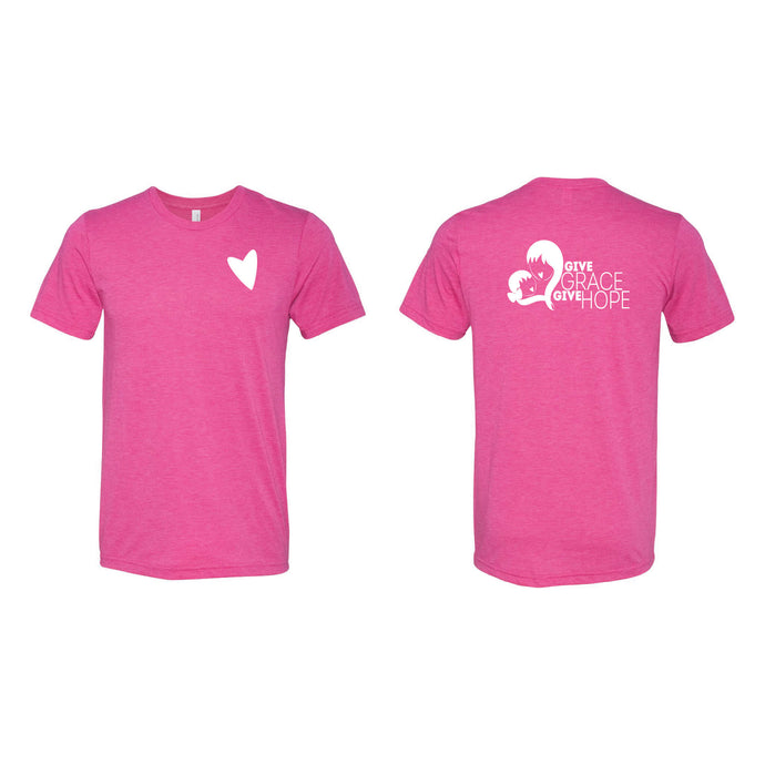Give Grace Give Hope Logo Unisex T-Shirt-[product-_type]-Berry-Give Grace Give Hope